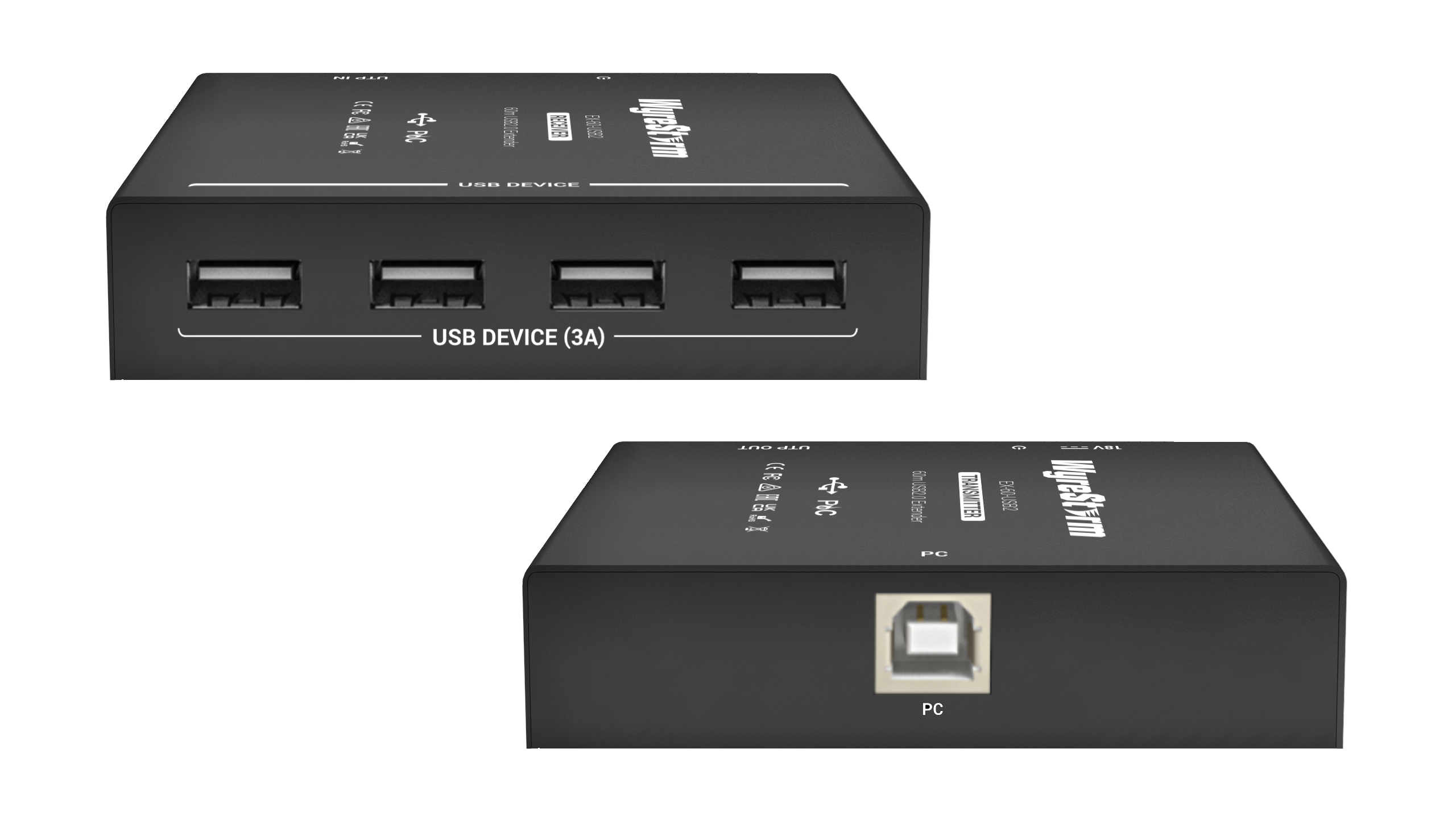 WyreStorm EX-60-USB2 USB 2.0 Extender over Cat6 with 4-Port Hub
