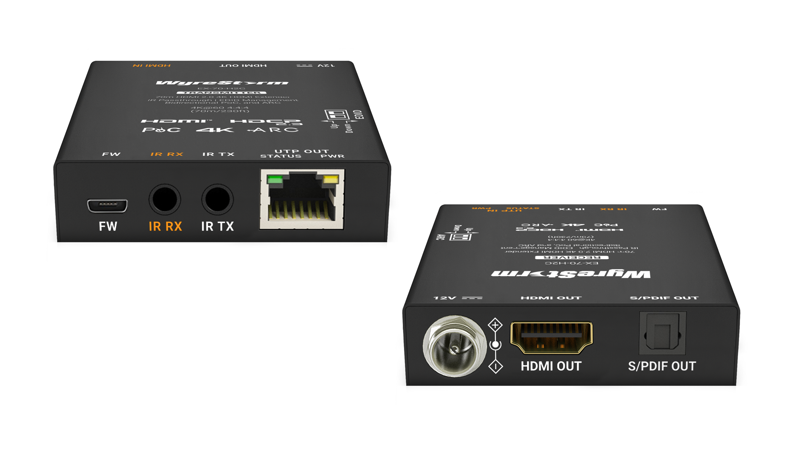 WyreStorm EX-70-H2C 70m 4K HDMI Extender over Cat6 with ARC