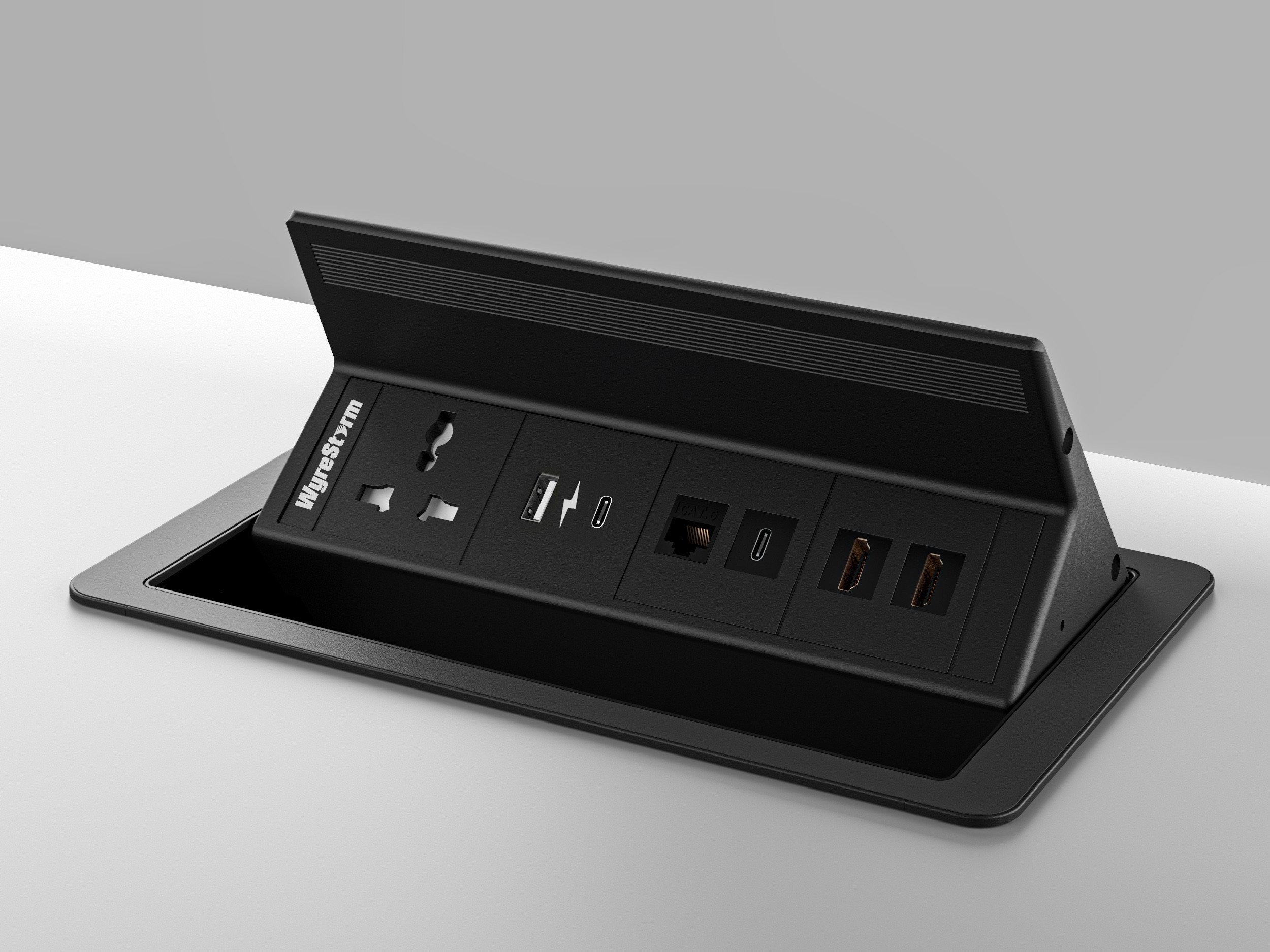 WyreStorm IDB-400-MS — Flip Up In-Desk Connectivity with Power - Görsel 2