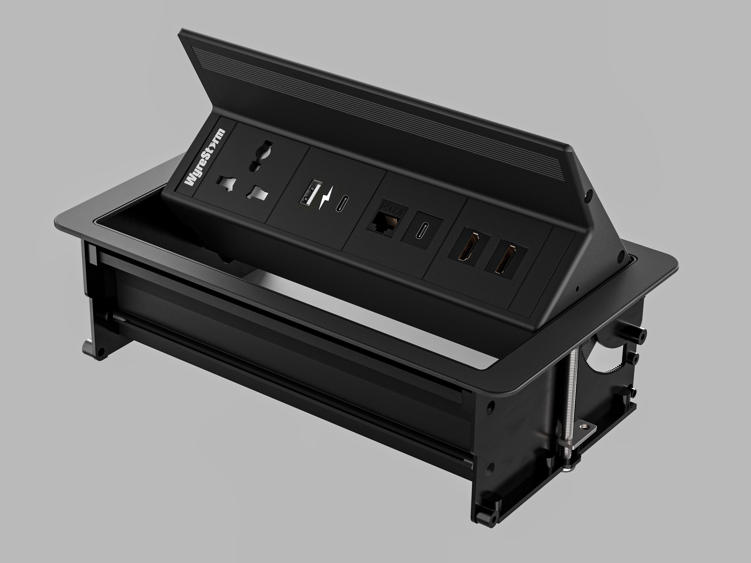 WyreStorm IDB-400-MS — Flip Up In-Desk Connectivity with Power