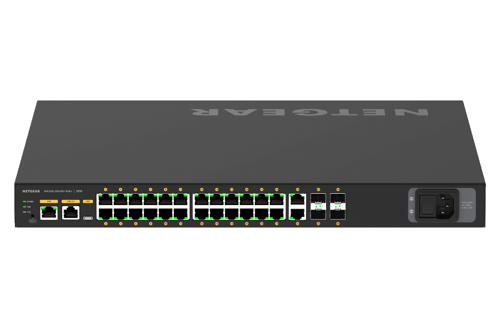 WyreStorm M4250-GSM4230PX-26P — Netgear Pre-configured 1GbE 26-port Switch with 1G/10G Uplinks for use with NetworkHD 100, 400 & 500 Series - Görsel 4