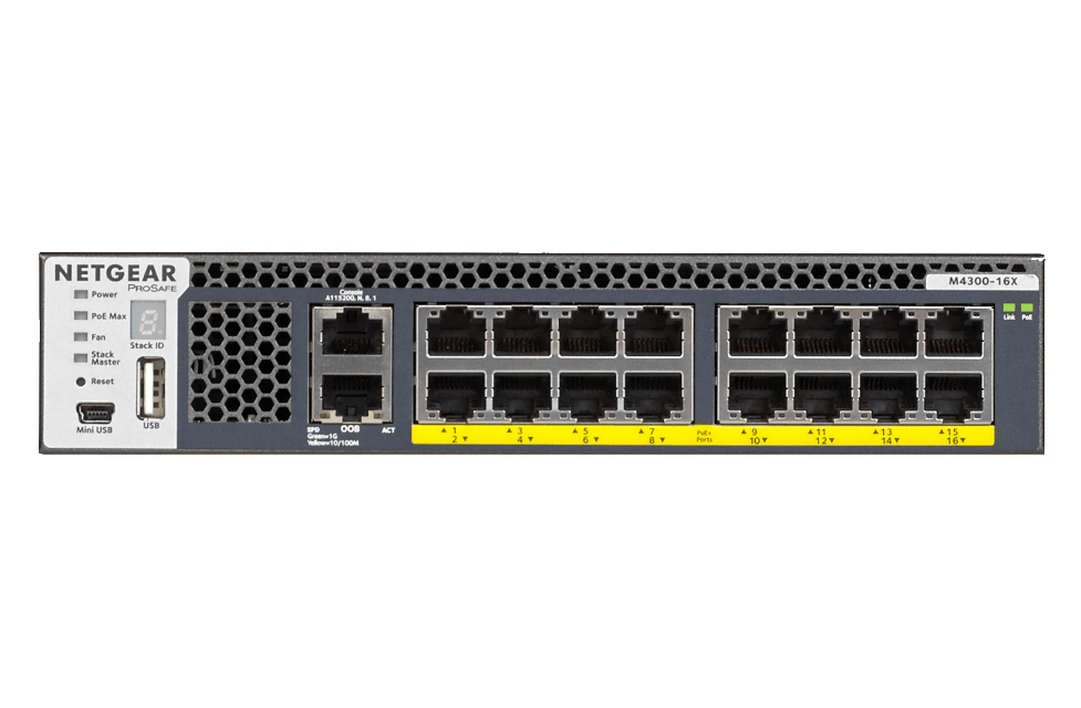 WyreStorm M4300-XSM4316PA-16X — Netgear Pre-configured 10GbE 16-port Switch for use with NetworkHD 600 Series - Görsel 2