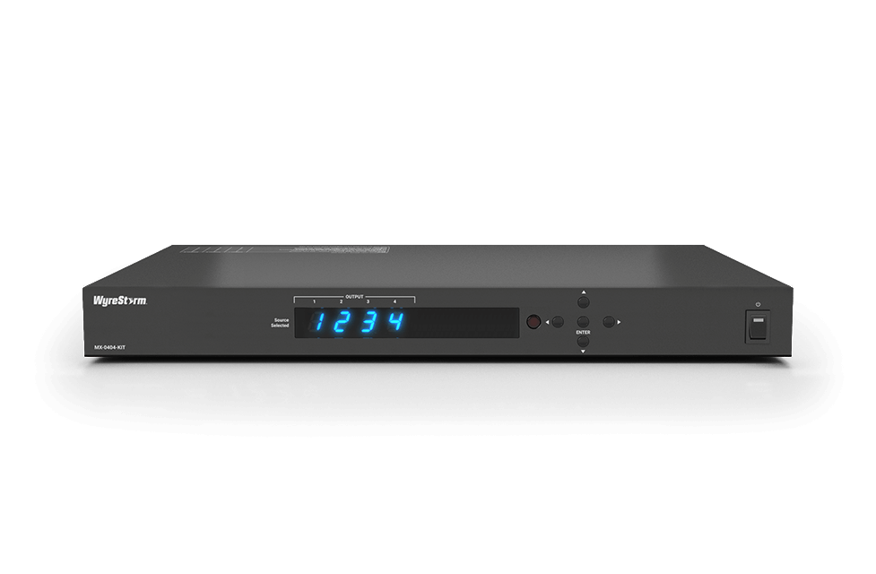 WyreStorm MX-0404-KIT — 4K 4x4 HDBaseT Matrix with Receiver