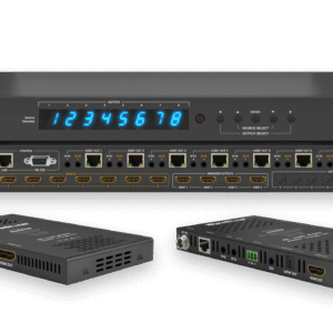 WyreStorm MXV-0808-H2A-KIT — 4K60 8x8 HDBaseT Matrix Kit with 8x Receivers