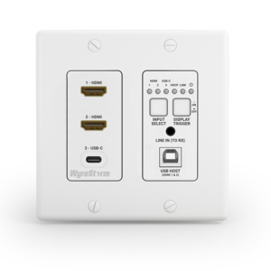 WyreStorm SW-130-TX-US — 3-Input In-wall HDBaseT Transmitter (2-gang US)
