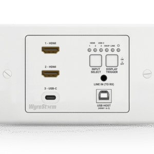 WyreStorm SW-130-TX-UK — 3-Input In-wall HDBaseT Transmitter (2-gang UK)